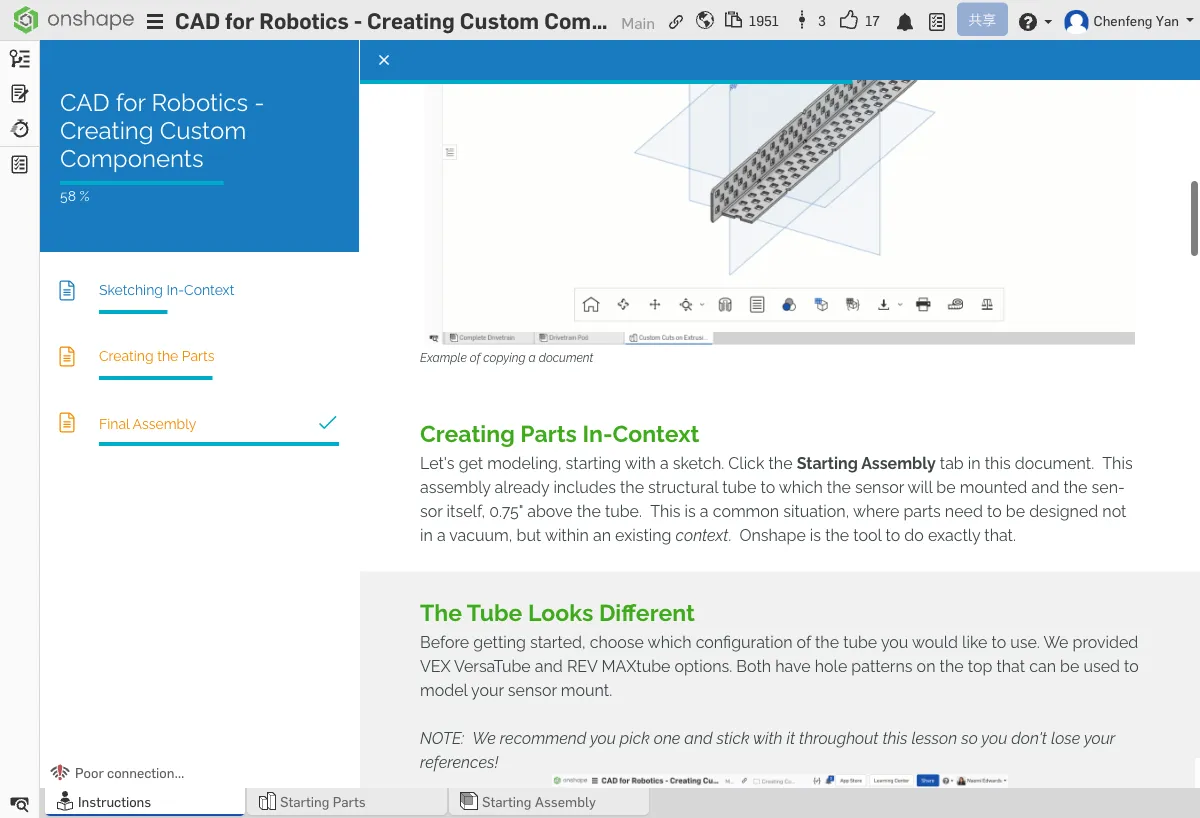 Create Part Studio in context